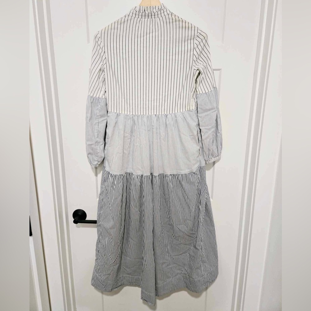 Maeve Anthropologie Bonnie Stripe Tiered Midi Blue Dress size XS - Picture 7 of 13